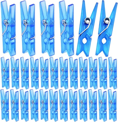 Aylifu 200 pinzas de plástico transparente para la ropa, mini clips multifuncionales, pasadores de clavija, clips decorativos para manualidades para