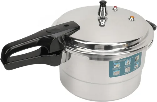 Luqeeg Olla a presión de aluminio, olla a presión con calor rápidamente, distribución uniforme del calor, estufa de inducción y doble uso abierto,