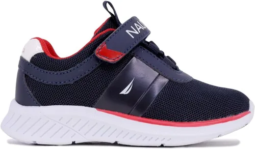 Miniatura 2 de Nautica - Tenis para niños con correa ajustable y cordones elásticos, zapatos informales cómodos para niños y niñas (bebéniño pequeño)