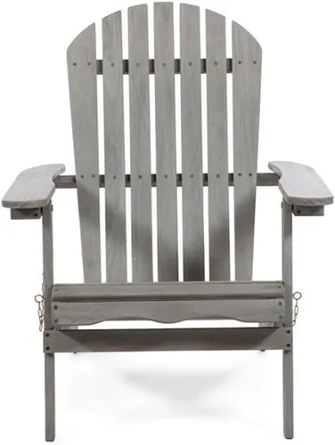 Miniatura 3 de Afuera Living Silla Adirondack de madera de eucalipto al aire libre de 34" W en gris