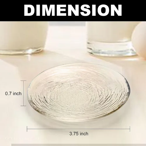 Miniatura 5 de Juego de 2 cucharas de café de cristal, soporte para cuchara de café redondo transparente para decoración de estación de café, estufa, encimera