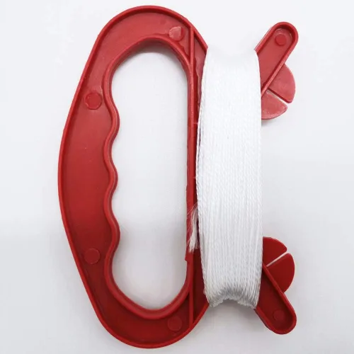 Miniatura 6 de Paquete de 10 mini bobinadoras de carrete de cometas pequeñas, tablero de agarre rojo con cuerda de 98.4 ft para principiantes Fly Tiny Kites