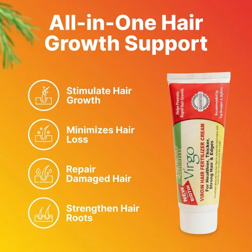 Miniatura 4 de Fertilizante para el cabello virgen y energizante para el cabello enriquecido con biotina, para cabello natural y relajado, trenzas y cerraduras