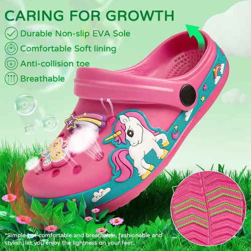 Miniatura 5 de Miamooi Zuecos de agua para niños y niñas pequeños con dibujos animados, antideslizantes, para interiores y exteriores, impermeables, para playa