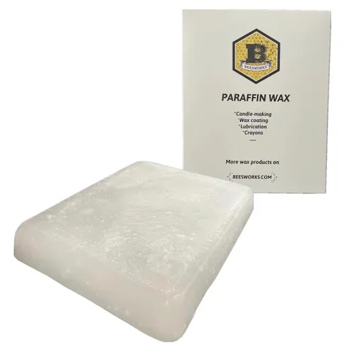 Beesworks Cera de parafina – 2.2 libras de cera de parafina de uso general refinada – Cera pura para hacer velas, enlatado, impermeabilización,