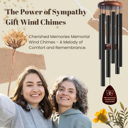 Miniatura 3 de WANSENCE Campanillas de viento conmemorativas para la pérdida de un ser querido - Campanillas de viento para exteriores, campanillas de viento