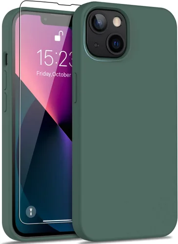 Miniatura 71 de bemal Funda para iPhone 14 Pro con protector de pantalla, silicona líquida de ajuste delgado, forro de microfibra suave, diseñada para mujeres