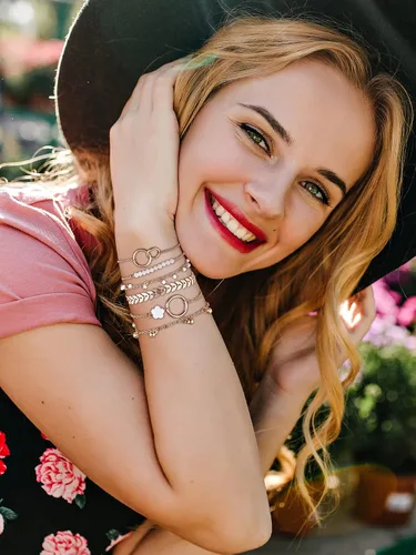 Miniatura 77 de Long tiantian Pulsera de oro gruesa para mujer, pulseras de oro delicadas, pulseras para mujer, pulseras apilables de eslabones de cadena