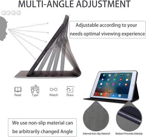 Miniatura 4 de Funda para Samsung Galaxy Tab A7 Lite de 8.7 pulgadas modelo 2021 (SM-T220/T225/T227), funda protectora delgada de piel sintética con función
