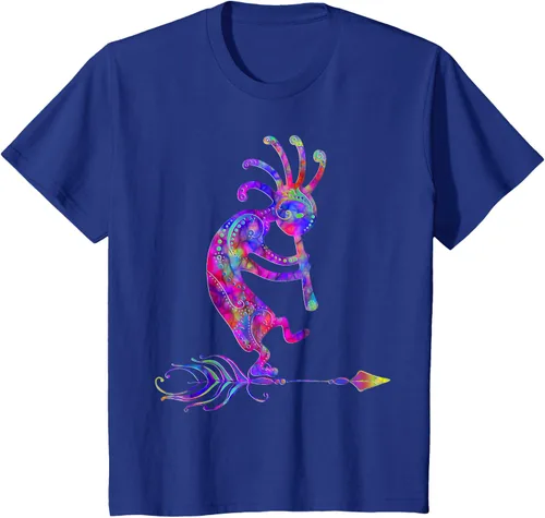 Miniatura 58 de Native American Kokopelli With Feather 2 - Camiseta Fan Fun, Negro, S