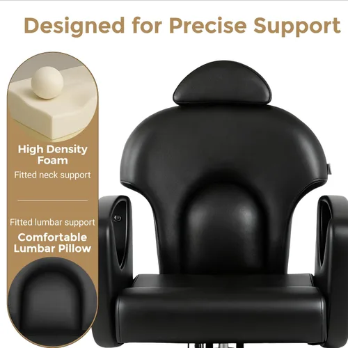Miniatura 7 de Silla de peluquería de salón, sillas reclinables para estilista, silla de estilista de peluquería, bomba hidráulica resistente, silla de peluquería
