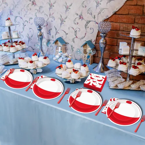Miniatura 4 de ZOIIWA 96 Piezas Juego de Vajilla para Fiesta de Pesca, Servilletas, Platos de Mesa para Decoración Temática de Pesca, Suministros para Cumpleaños