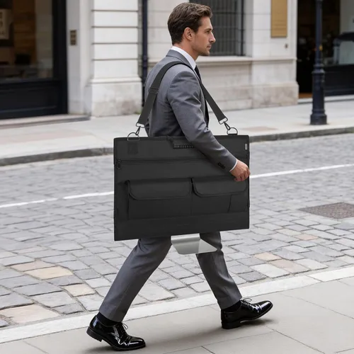 Miniatura 7 de Funda de transporte para monitor, funda de viaje para pantallas LCD de 24 pulgadas y monitores, bolsa protectora para monitor con asa de transporte