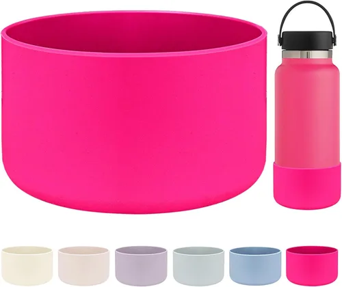 Miniatura 24 de HEYSKAY Bota protectora de silicona para botella de agua Hydro Flask, botella de agua de boca ancha, protector inferior de silicona antideslizante