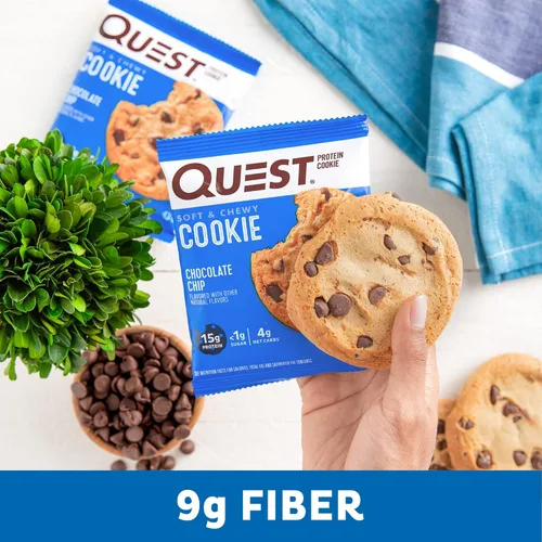 Miniatura 7 de Quest Nutrition Chips de proteína estilo tortilla, tacos cargados, bajos en carbohidratos, sin gluten, horneados, 1.1 onzas y galletas de proteína