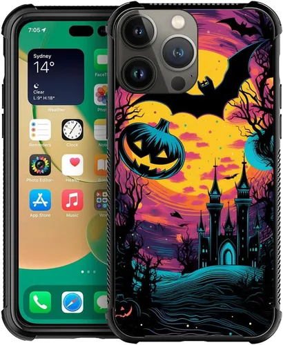 Miniatura 24 de CARLOCA Funda compatible con iPhone 11 Pro Max, patrón de carretera del desierto naranja alienígena, ultra protección, a prueba de golpes