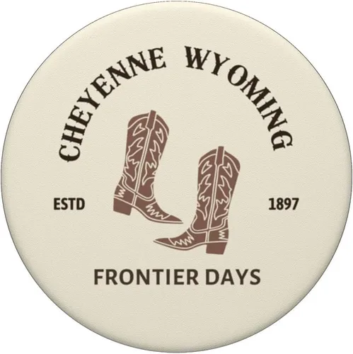 Miniatura 3 de Frontier Days Western Rodeo Cheyenne Wyoming Botas vaqueras PopSockets intercambiables PopGrip