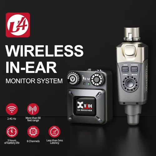 Miniatura 2 de Sistema de monitor intrauditivo inalámbrico Xvive U4R2 con 2 receptores