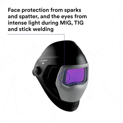 Miniatura 8 de 3M Speedglas Casco de Soldadura 9100, 06-0100-30iSW, con Filtro de Oscurecimiento Automático 9100XXi 3 Sensores de Arco para Soldadura MMAW TIG MIG