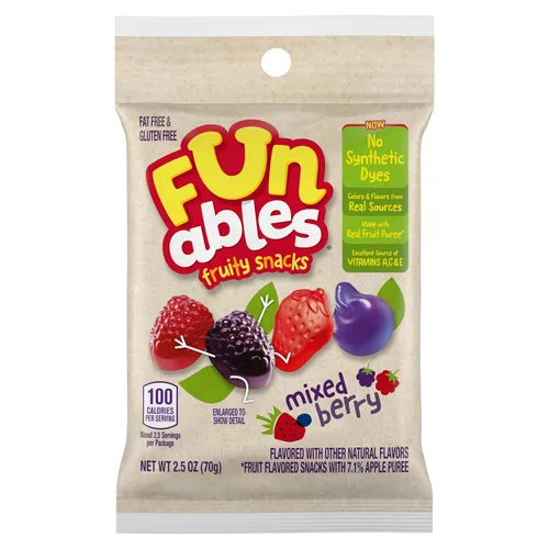 Miniatura 8 de Bocadillos de fruta Funables, bocadillos de bayas mixtas, paquetes de 2.5 onzas (paquete de 48)