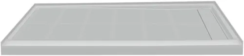 Miniatura 3 de Transolid FL6034R-39 - Base de ducha rectangular lineal de 60 pulgadas de ancho x 34 pulgadas de largo, con drenaje a la derecha, color gris