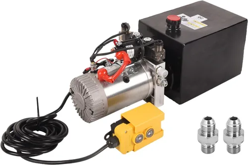 Miniatura 7 de Doppy Unidad de potencia hidráulica de 4 cuartos de galón, bomba de remolque de descarga de efecto único, bomba hidráulica, depósito de metal, 3200