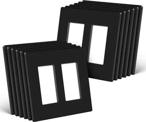 Miniatura 17 de CML - Placa de pared decorativa sin tornillos de 3 segmentos, paquete de 2 cubiertas para interruptores de luz, cubierta de receptáculo de toma