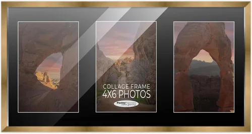 Miniatura 135 de Marcos de fotos modernos para decoración de pared, marco de collage de fotos de 8 x 10 pulgadas, acabado negro con paspartú negro para dos fotos
