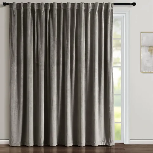 Miniatura 16 de Lush Decor Prima Velvet - Par de paneles de cortinas para ventana con pestaña trasera y bolsillo para cortinero, 84 pulgadas de largo x 54 pulgadas