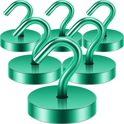 Miniatura 40 de Neosmuk Ganchos magnéticos extrafuertes con resistencia de más de 27 lbs, con imanes de tierras raras resistentes para refrigerador, crucero, Bronce
