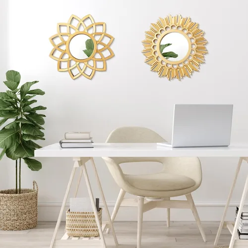Miniatura 4 de Dandat 4 juegos de espejos de pared, pequeños espejos decorativos redondos bohemios colgantes para sala de estar, comedor, dormitorio, baño