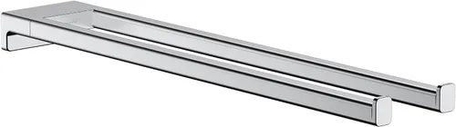 Miniatura 5 de hansgrohe AddStoris 41770340 - Toallero de doble asa en cromo negro cepillado, accesorios de 1 pulgada