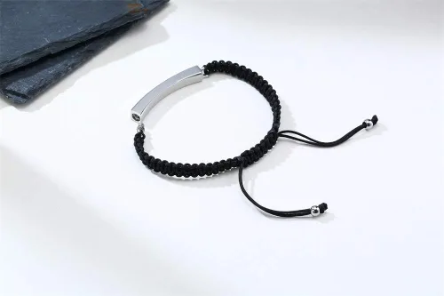Miniatura 5 de Pulsera de urna personalizada para cenizas, recuerdos de joyería de cremación para mujeres y hombres, pulsera ajustable de cuerda tejida hecha a