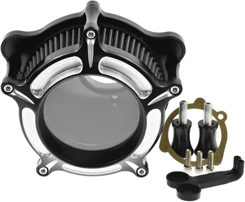 Miniatura 30 de Filtro de aire CNC para motocicleta Filtro de aire Limpiador de sistema de admisión (D-Para M8 Touring 17-23, Softail 18-24)