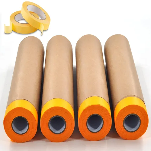 Miniatura 12 de Juego de papel de enmascarar y cinta adhesiva para pintura, papel de pintores y cinta de pintores de 22 pulgadas-50 pies, papel de pintura