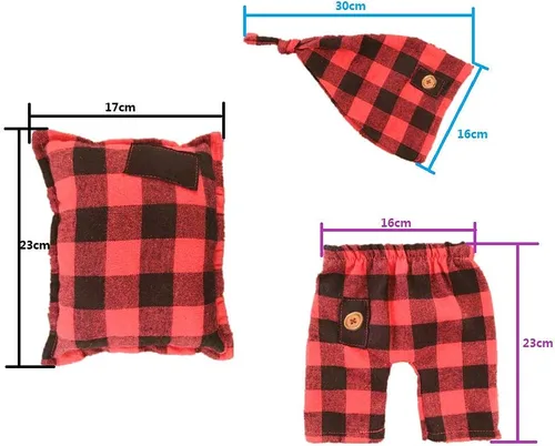 Miniatura 2 de KAIXIN Traje de fotografía para bebé recién nacido, con sombrero y almohada, accesorios para fotos de bebé, color rojo, talla M, Rojo