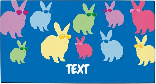 Miniatura 17 de Tapete de bienvenida al aire libre de Pascua clásico con patrón de huevo de Pascua personalizado para interiores Huevos - Personalizado
