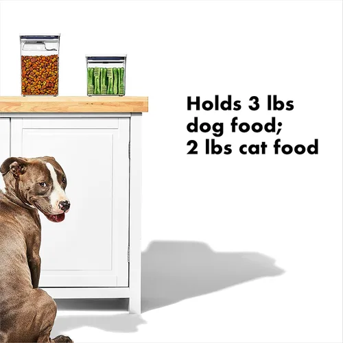 Miniatura 3 de OXO Good Grips Recipiente POP para mascotas – 2.6 L/2.8 Qt Ideal para hasta 3 libras de comida para perros o 2 libras de comida para gatos Blanco