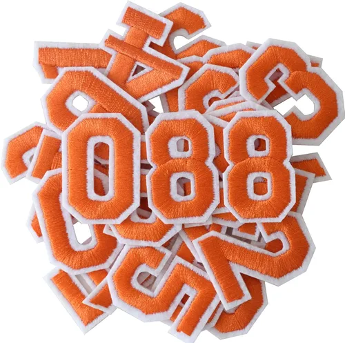 Miniatura 16 de GYGYL - 72 parches de letras y números para planchar, parches de letras blancas del alfabeto bordado de la A a la Z, apliques de números del 0 al 9