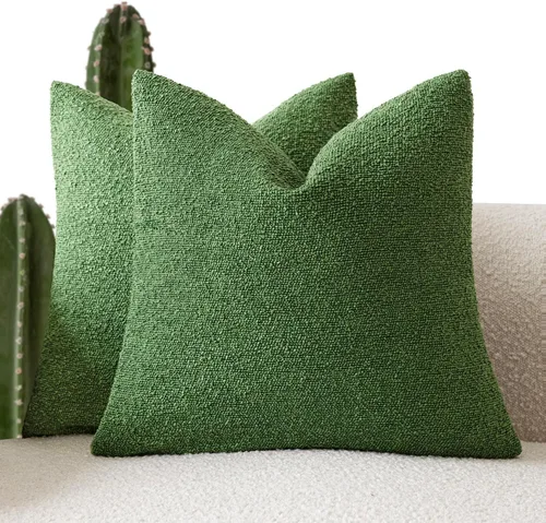 Miniatura 25 de Foindtower - Juego de 2 fundas decorativas de textura de bucle, fundas de almohada acentuadas, fundas de cojín sólidas, neutrales, para sofá, silla