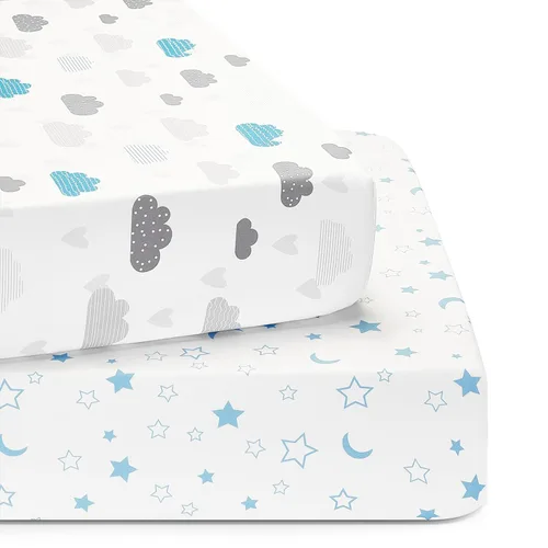 Miniatura 9 de TILLYOU Sábanas para cuna de bebé para niños y niñas, sábanas súper suaves para cama de niño pequeño, paquete de 2 sábanas para colchón estándar