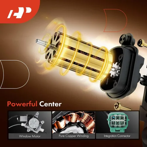 Miniatura 4 de Regulador de ventana eléctrica con motor A-Premium compatible con Nissan Juke 2011-2017 con enchufe de 2 pines, lado del conductor delantero