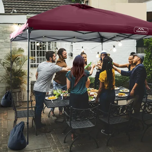 Miniatura 52 de KAMPKEEPER Cubierta de Repuesto Superior para Carpa Toldo Emergente con Ventilación de Aire y Correa Elástica Ajustable, Poliéster Resistente a Azul
