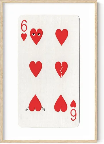 Miniatura 34 de HAUS AND HUES Arte de pared de corazón, bonito póster con estampado de corazón, decoración temática retro (24 x 36 pulgadas sin marco)