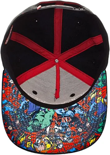 Miniatura 3 de Bioworld Marvel Comic Logo Sublimated Bill Snapback Gorra Gorra Negro, Negro, talla única