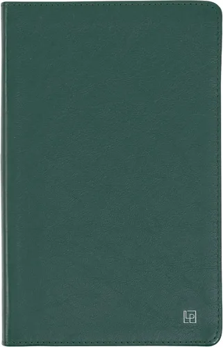 Miniatura 10 de Cuaderno de escritura clásico de cuero, tapa blanda, rayado estrecho, tabla de contenido y páginas numeradas Britannica Rojo