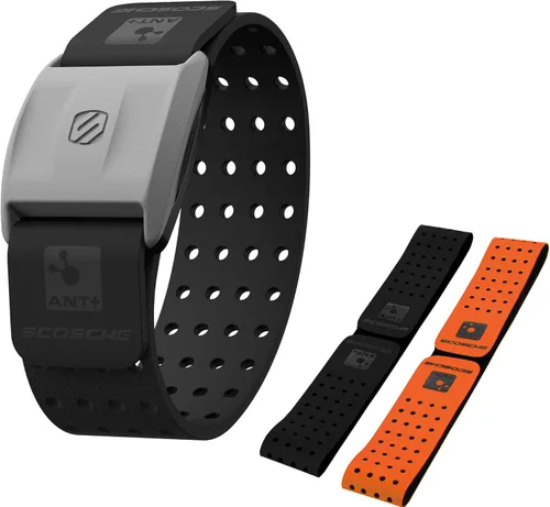 Miniatura 9 de Scosche Rhythm+ Brazalete monitor de frecuencia cardíaca, brazalete óptico con radio de banda dual ANT+ y Bluetooth Smart, Negro