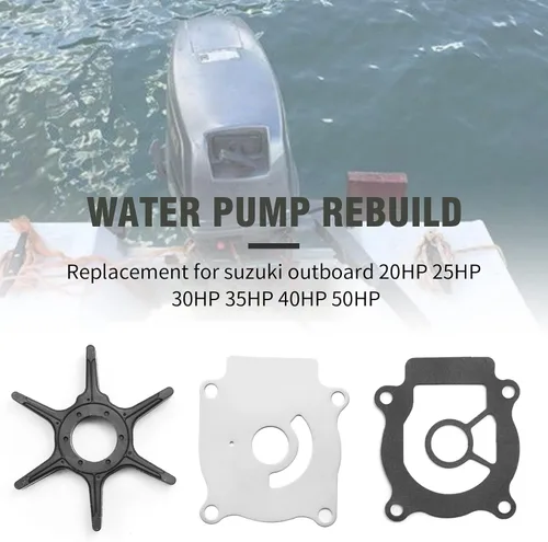 Miniatura 7 de 17400-96353 Kit de reparación del impulsor de bomba de agua, apto para Suzuki Outboard 20 25 30 35 40 50 HP DT20 DT25 DT30 DF25 DF30 DF40 DF50 DT25C