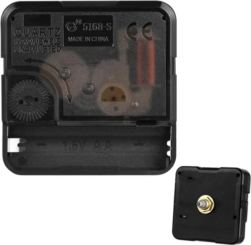 Miniatura 9 de Healifty Mecanismo de movimiento de reloj de cuarzo de 2.20 x 0.62 pulgadas, funciona con pilas, repuesto de reloj de pared, piezas de reparación