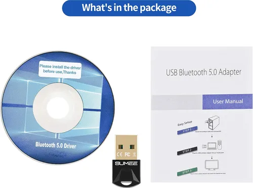 Miniatura 7 de Adaptador USB Bluetooth 5.0 dong, transmisor inalámbrico Bluetooth receptor para PC, portátil, computadora de escritorio, música estéreo, música